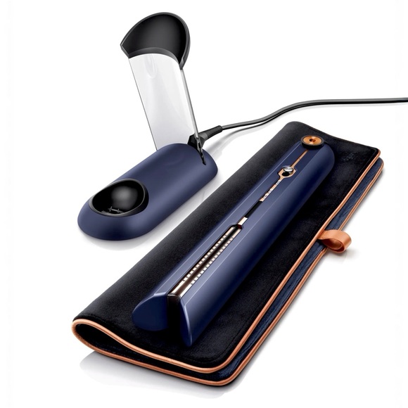 Dyson Corrale Straightener Heat Resistant Travel Pouch In Prussian Blue & Copper - Picture 2 of 2